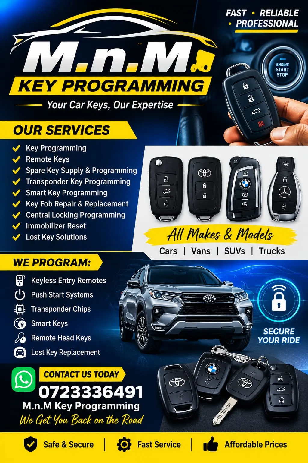 Professional car programming and automotive electronic diagnostics services
